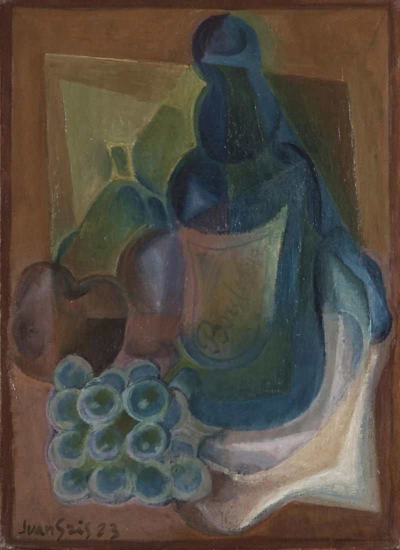 Butelka i owoce - Juan Gris