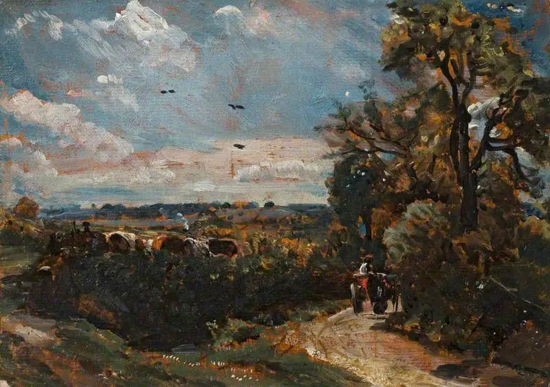 Wóz na uliczce w Flatford - John Constable