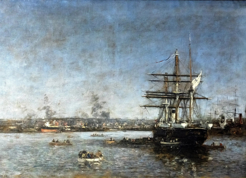 Rosyjska korweta w basenie Eure: Le Havre - Eugène Boudin