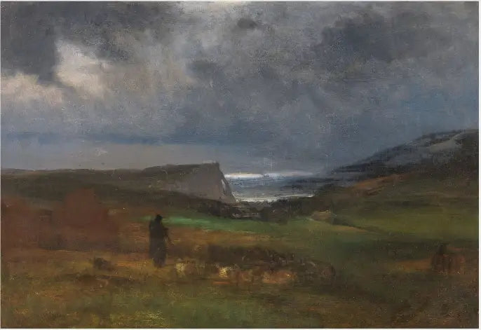 Boczna ściana, wieczorem - George Inness
