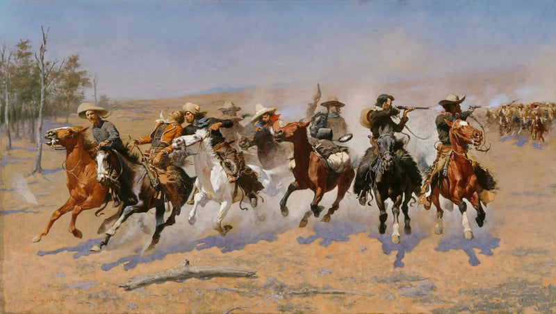 Wyścig do lasu - Frederic Remington