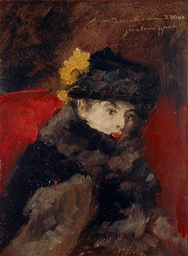 Kobieta w futrzanym płaszczu - Jean-Louis Forain