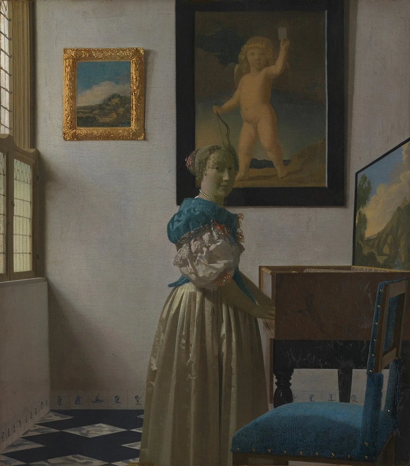 Dama stojąca przy virginale - Johannes Vermeer