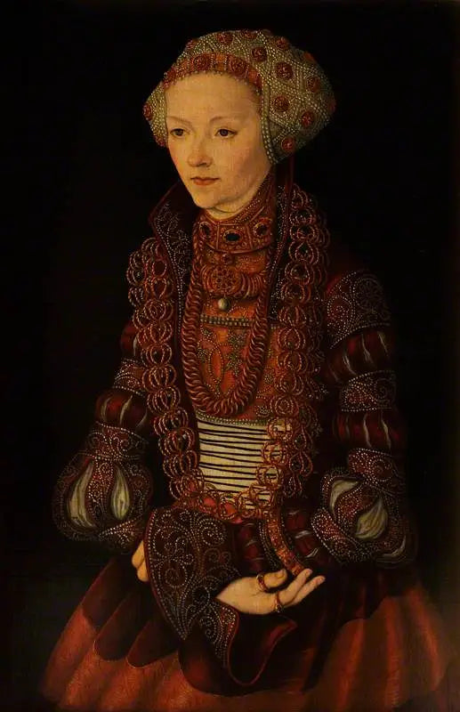 Une dame inconnue, autrefois appelée Sybille de Clèves, épouse de Jean Frédéric de Saxe - Lucas Cranach the Elder image 1 copie peinte à la main à l’huile