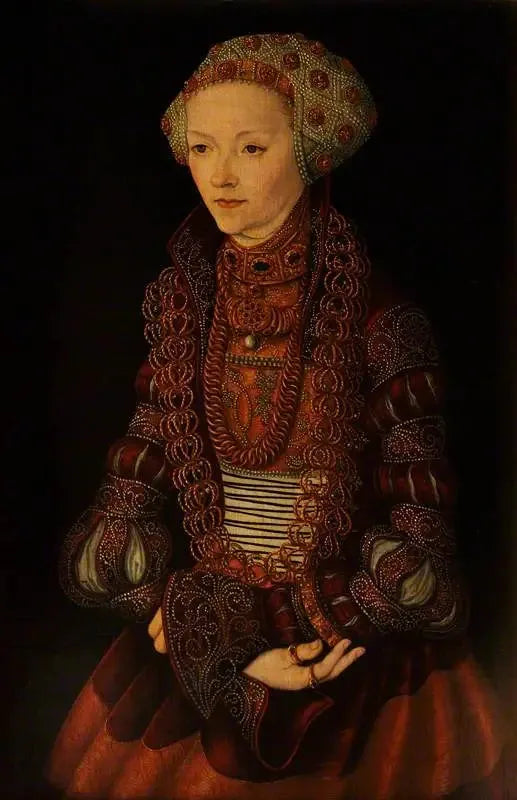 Nieznana dama, dawniej nazywana Sybille de Clèves, żona Jeana Fryderyka z Saksonii - Lucas Cranach Starszy