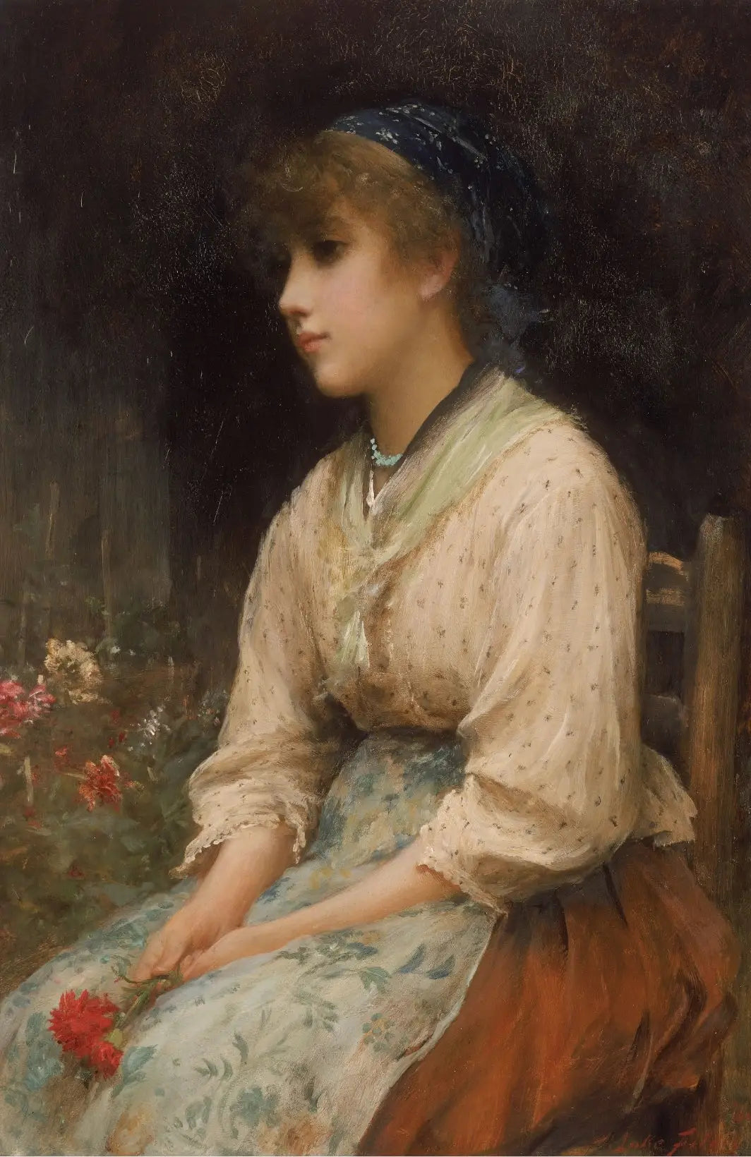 Une demoiselle d’honneur vénitienne - Luke Fildes - Alpha Reproduction