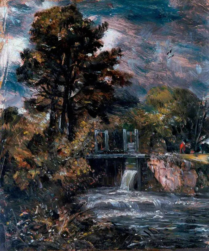 Śluza (może na Stour) - John Constable