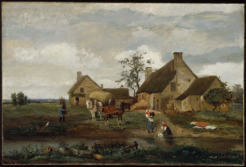 Gospodarstwo na Nièvre - Jean-Baptiste Camille Corot