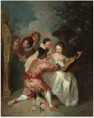 Impreza muzyczna (Le Conteur) - Antoine Watteau