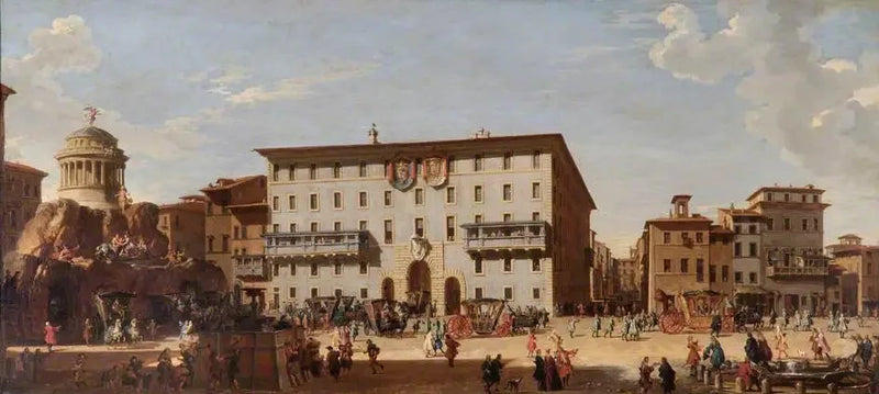 Impreza na Piazza di Spagna, Rzym, 1727 - Giovanni Paolo Panini
