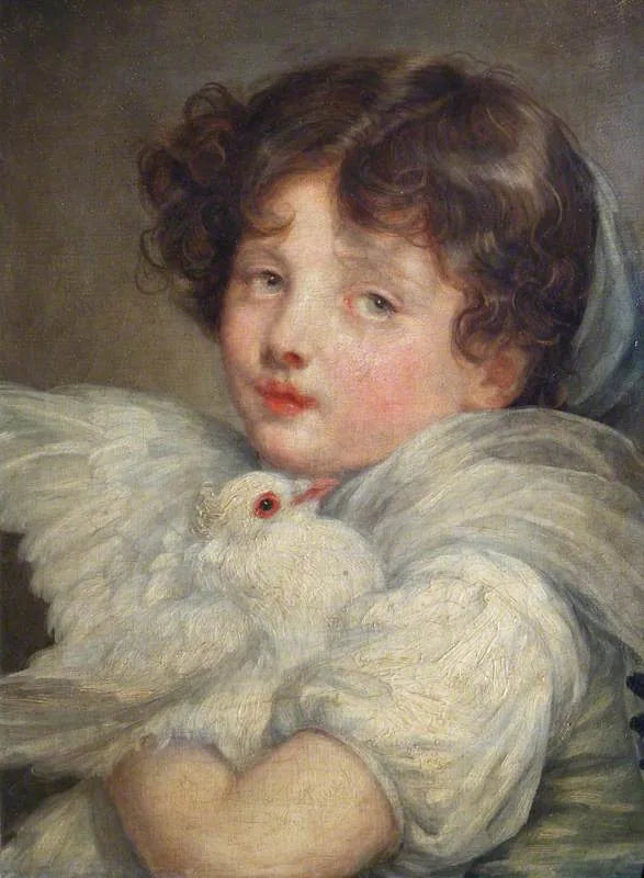 Dziewczyna z gołębiem - Jean-Baptiste Greuze