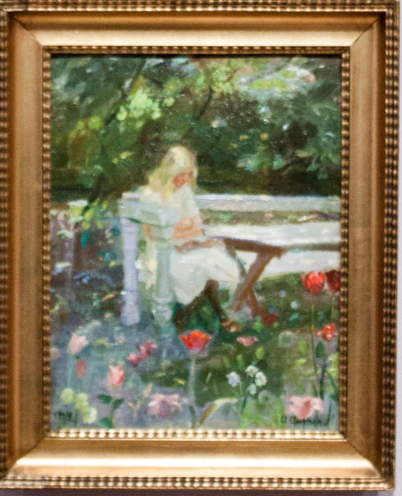 Dziewczyna w ogrodzie latem - Anna Ancher