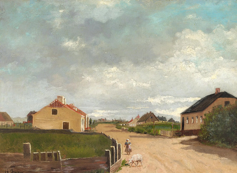 Dziewczyna na ulicy w Skagen. - Anna Ancher