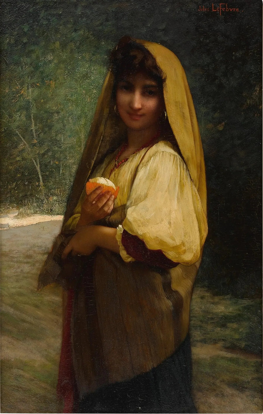 Włoska dziewczyna z pomarańczą - Jules Lefebvre