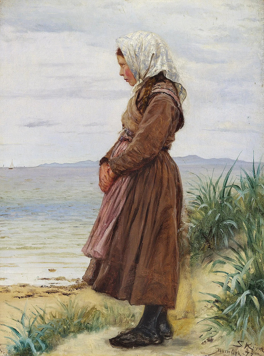 Dziewczyna na plaży. Hornbæk. - Peder Severin Krøyer