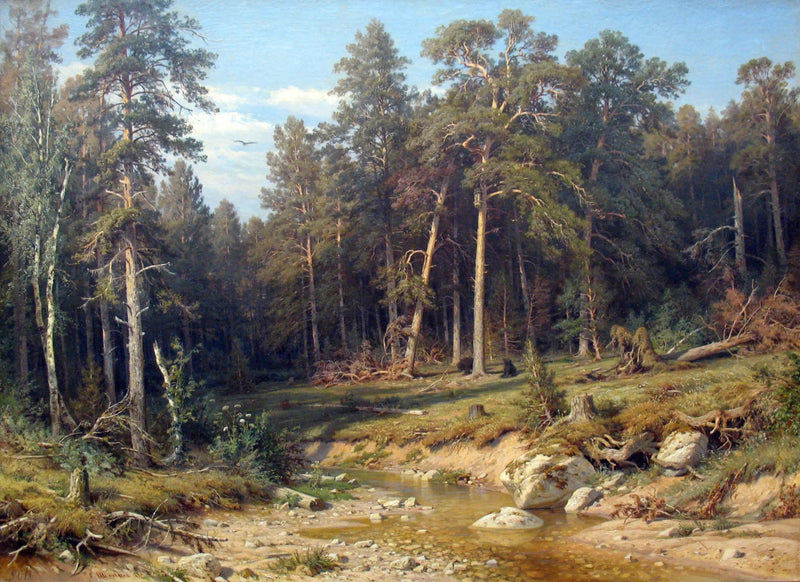 Las sosnowy. Las masztów w prowincji Wiatka. - Iwan Czichkin