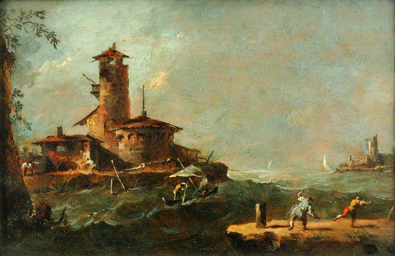Wyspa na lagunie - Francesco Guardi