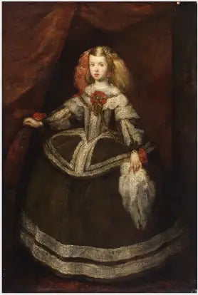 Hiszpańska księżniczka w stroju z XVII wieku - Diego Velázquez