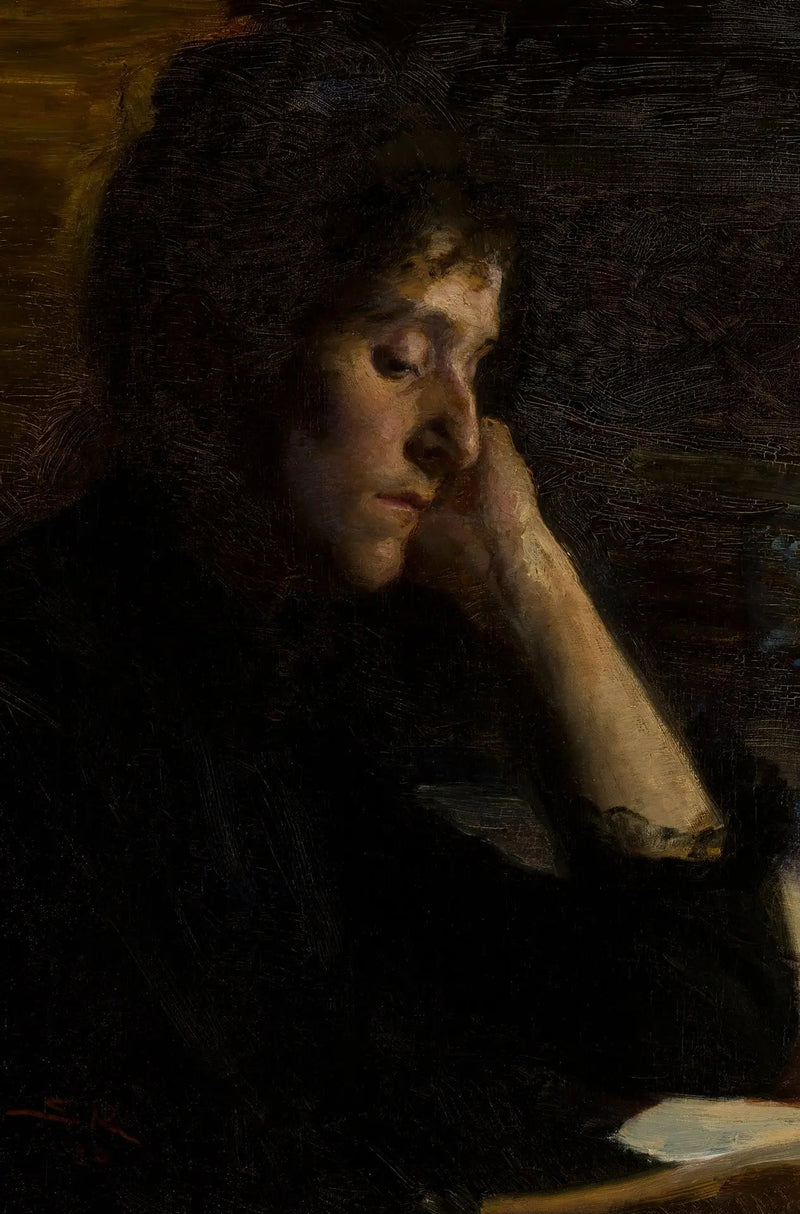 Młoda kobieta czytająca. - Peder Severin Krøyer