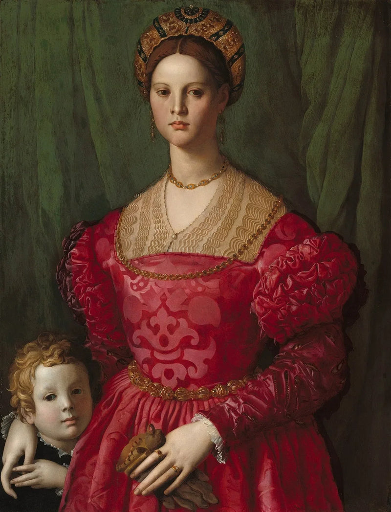 Młoda kobieta i jej mały chłopiec - Bronzino