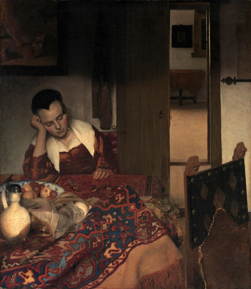 Śpiąca dziewczyna - Johannes Vermeer