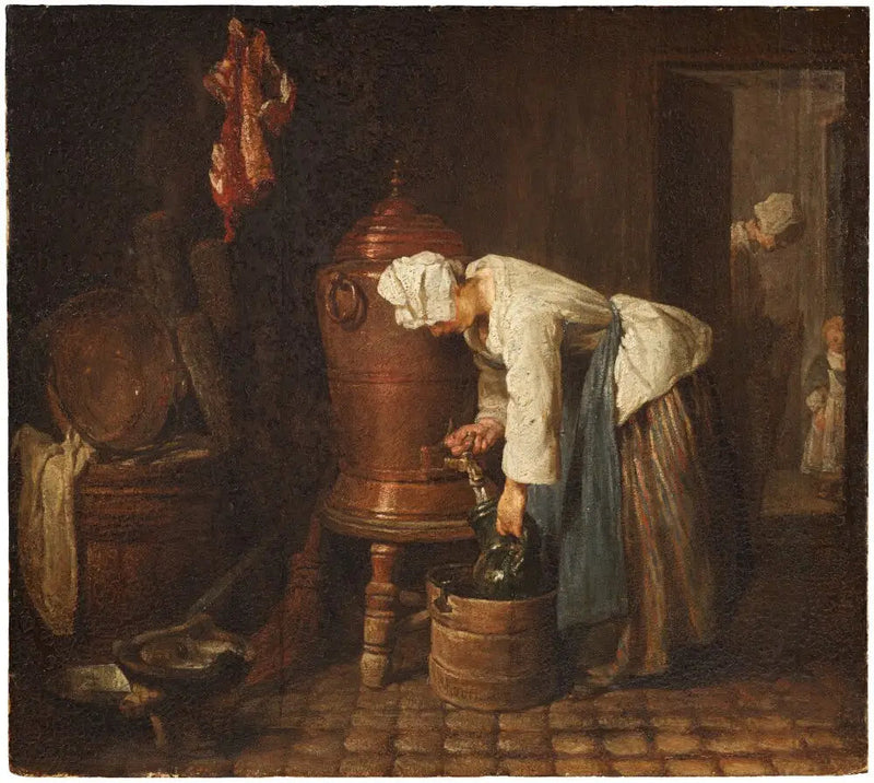 Młoda dziewczyna czerpiąca wodę z fontanny - Jean Simeón Chardin