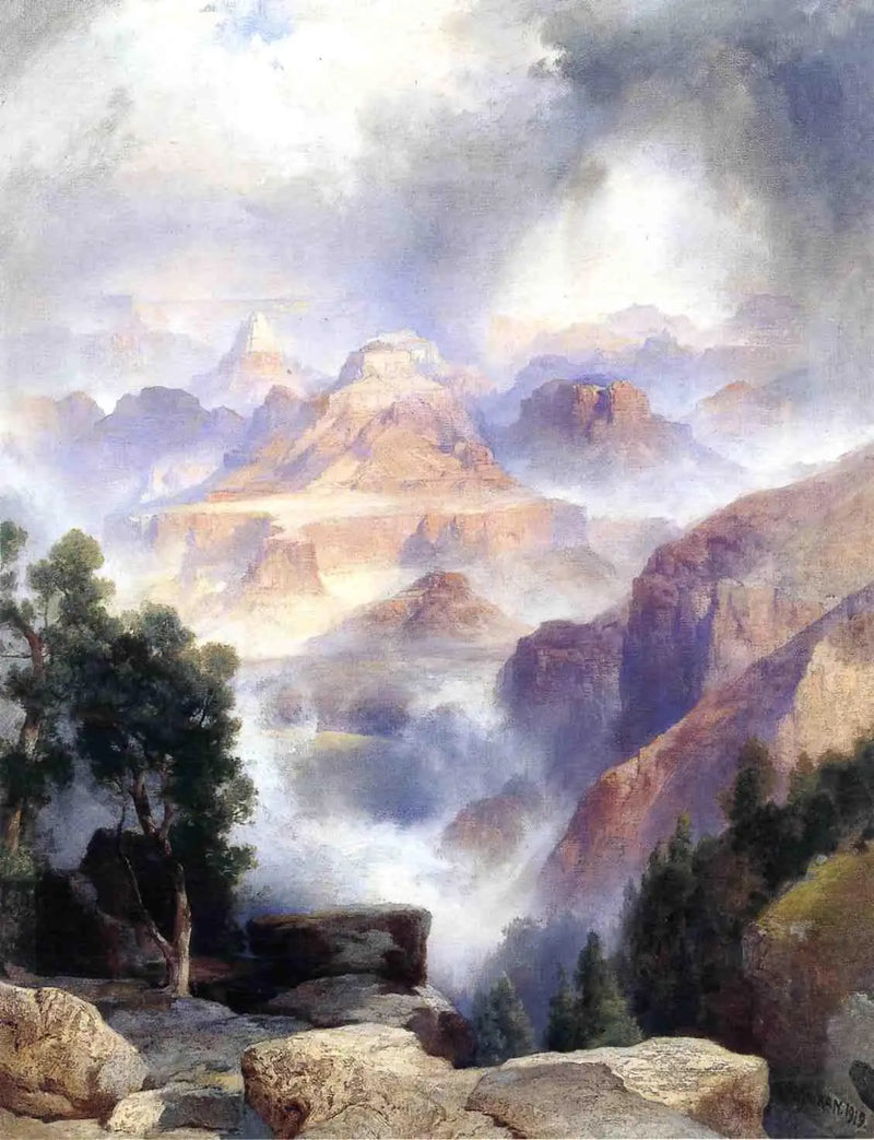 Deszczowy dzień, Grand Canyon - Thomas Moran