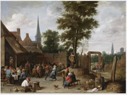 Wiejska kermesz w pobliżu Antwerpii - David Teniers Młodszy