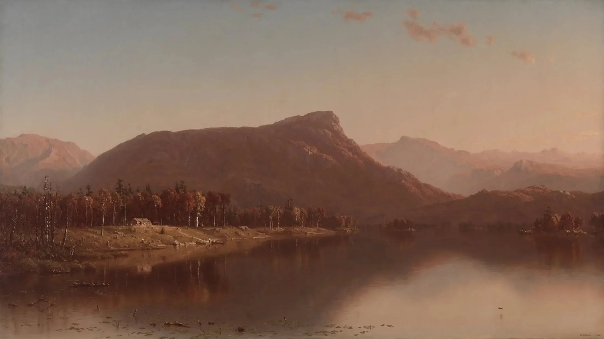 Une maison dans la nature - Sanford Robinson Gifford image 1 copie de tableau peinte à la main