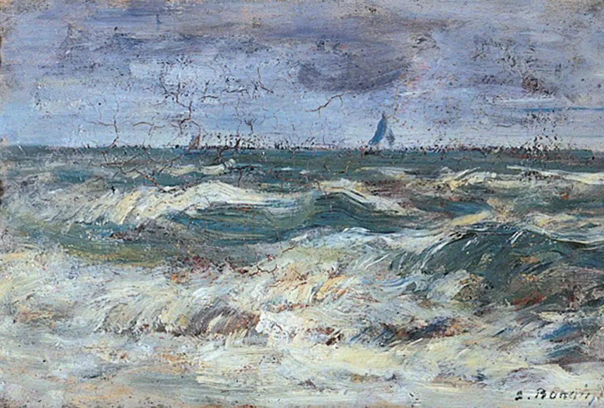 Une mer agitée - Eugène Boudin image 1 reproduction d’œuvre d’art à l’huile