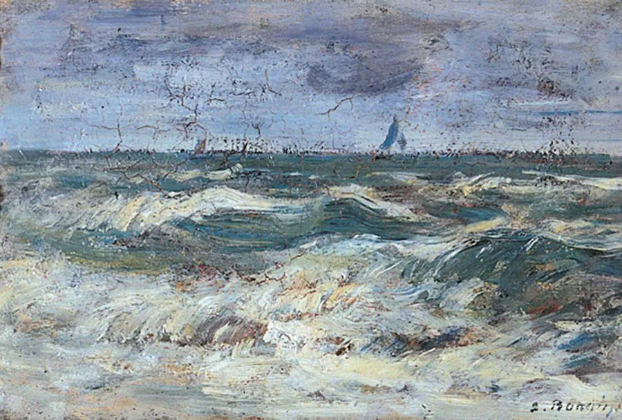 Burzliwe morze - Eugène Boudin