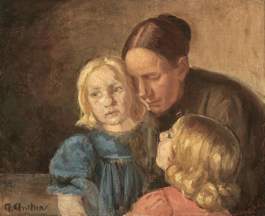 Matka z dziećmi. - Anna Ancher
