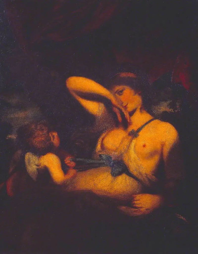 Nimfa i Kupidyn: „Wąż w trawie” - Joshua Reynolds