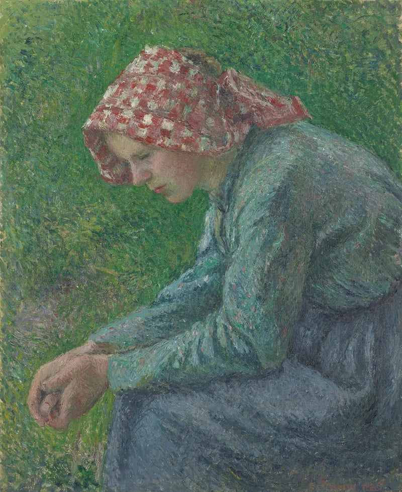 Wiejska kobieta siedząca - Camille Pissarro
