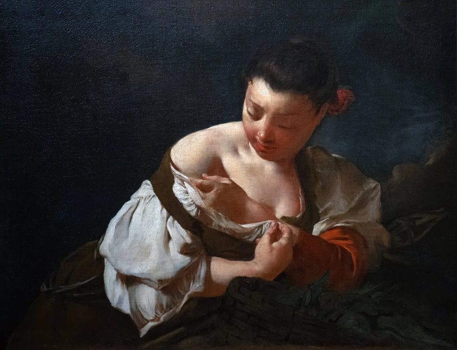 Wieśniaczka łapiąca pchłę - Giovanni Battista Piazzetta