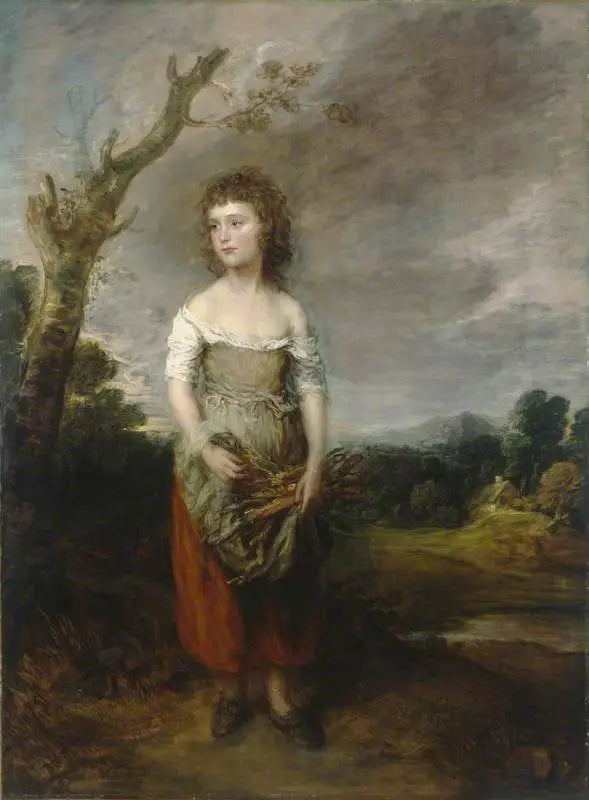 Wieśniaczka zbierająca snopki w lesie - Thomas Gainsborough