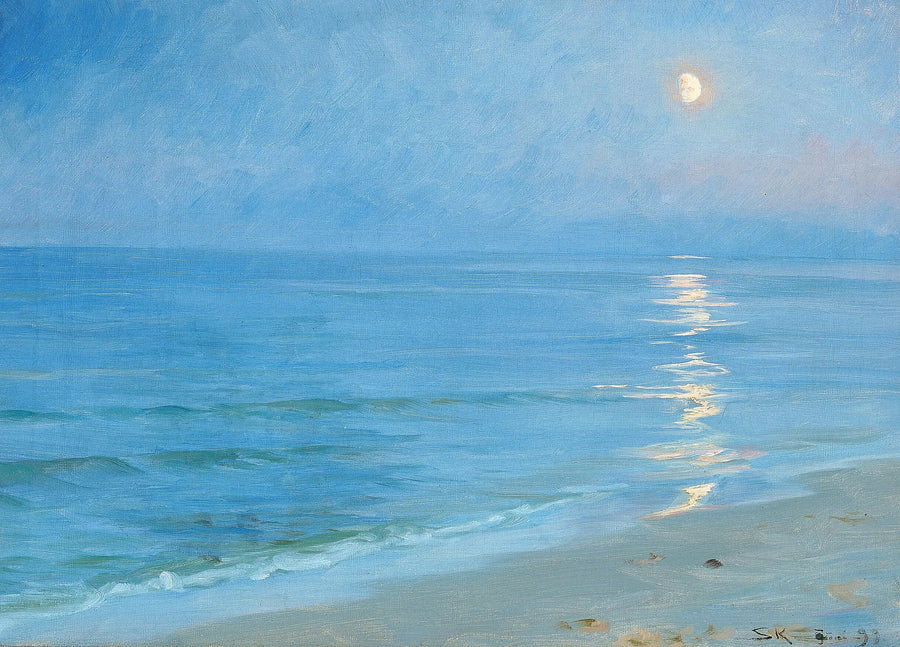 Plaża w Skagenie przy księżycowym świetle - Peder Severin Krøyer