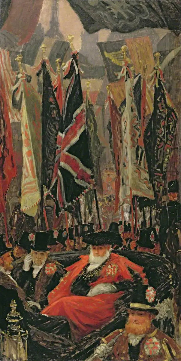 Uliczna procesja schodząca z Ludgate Hill, Londyn - James Tissot