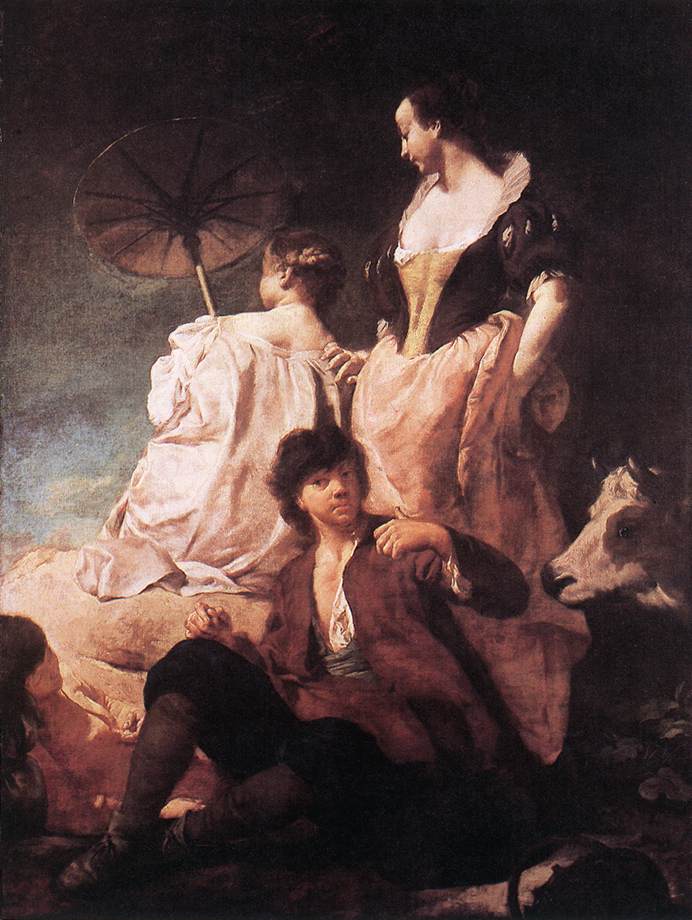 Spacer na wsi - Giovanni Battista Piazzetta