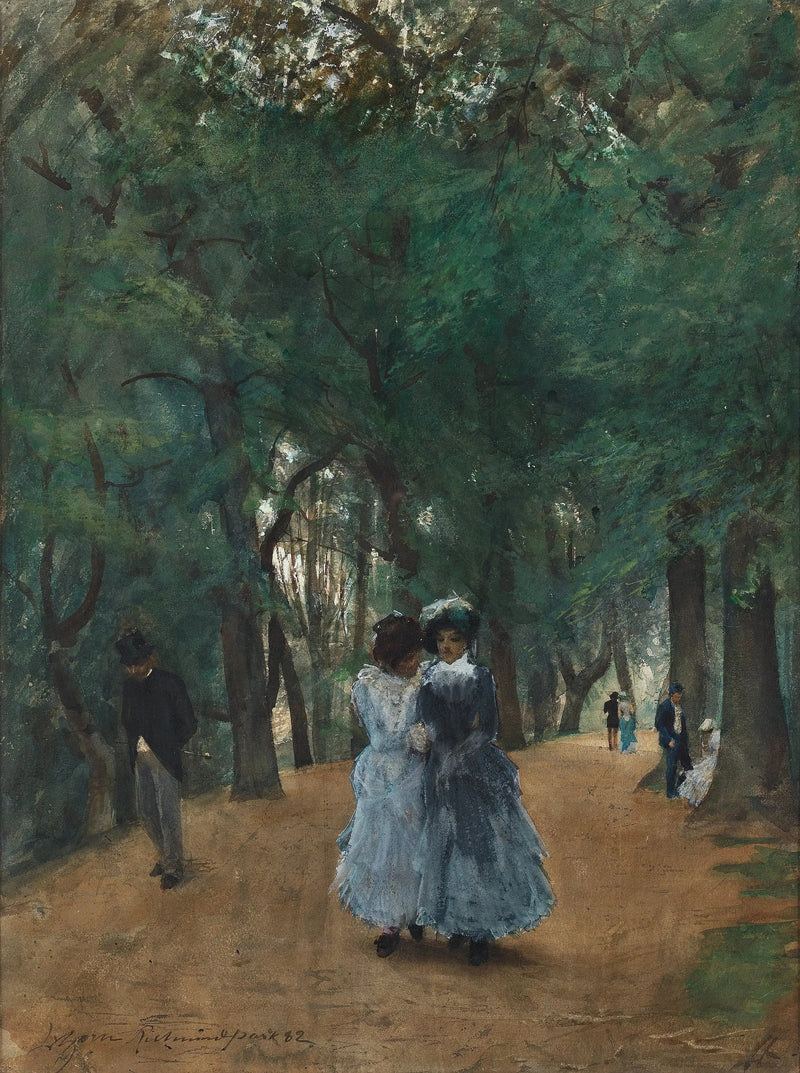 Spacer w parku - Anders Zorn