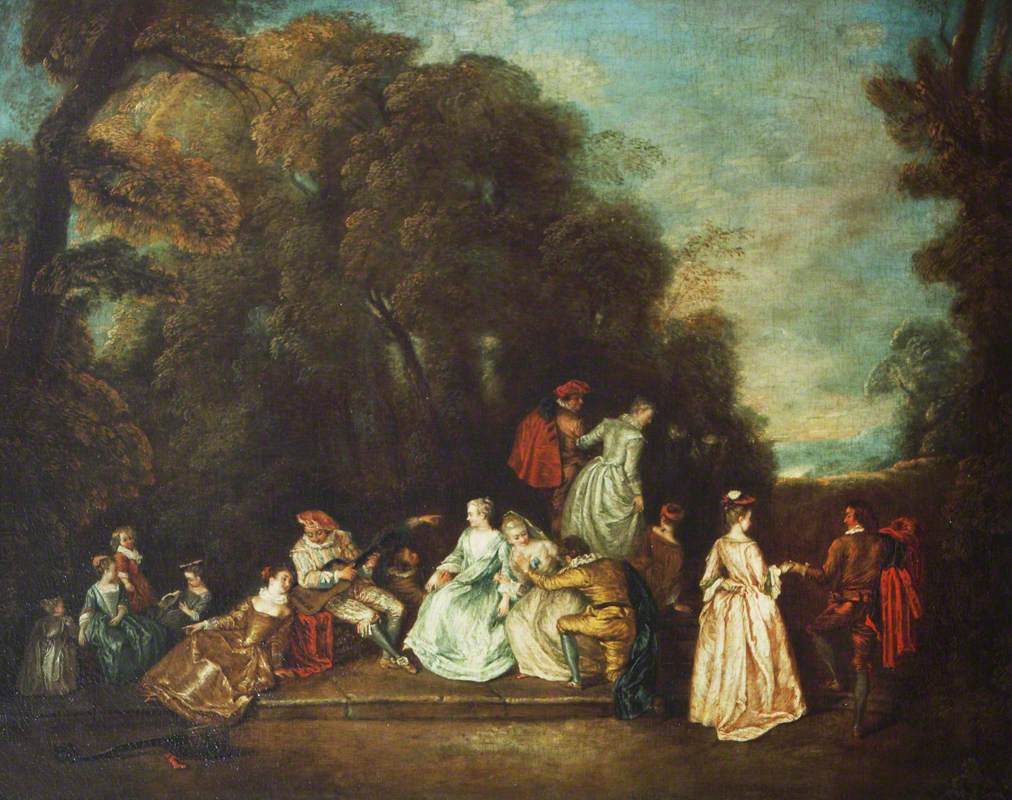 Une rencontre dans le parc - Antoine Watteau - Alpha Reproduction