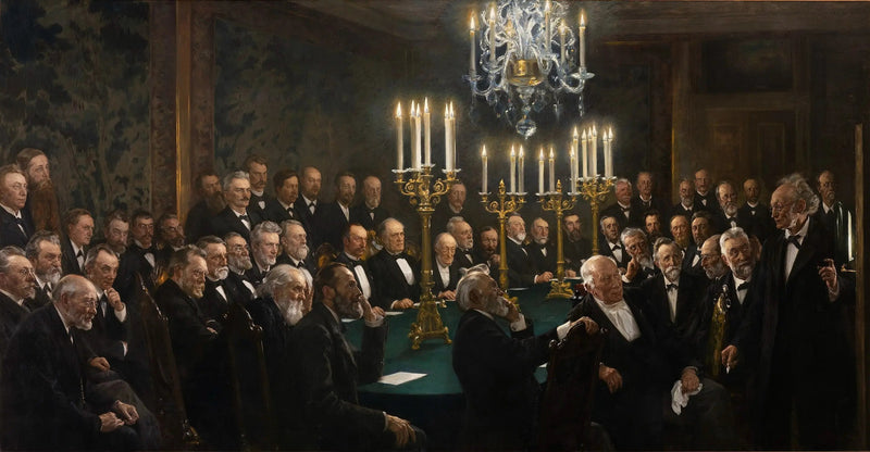 Spotkanie w Królewskiej Akademii Nauk i Literatur Danii - Peder Severin Krøyer