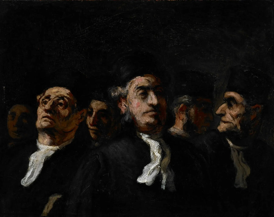 Spotkanie prawników - Honoré Daumier