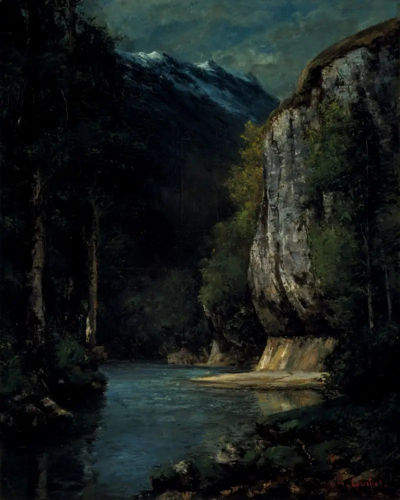 Rzeka w górskim wąwozie - Gustave Courbet