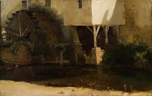 Koło młyna - Jean-Baptiste Camille Corot