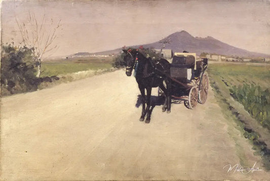 Une route à Naples - Caillebotte - Reproductions de tableaux et peintures haut de gamme