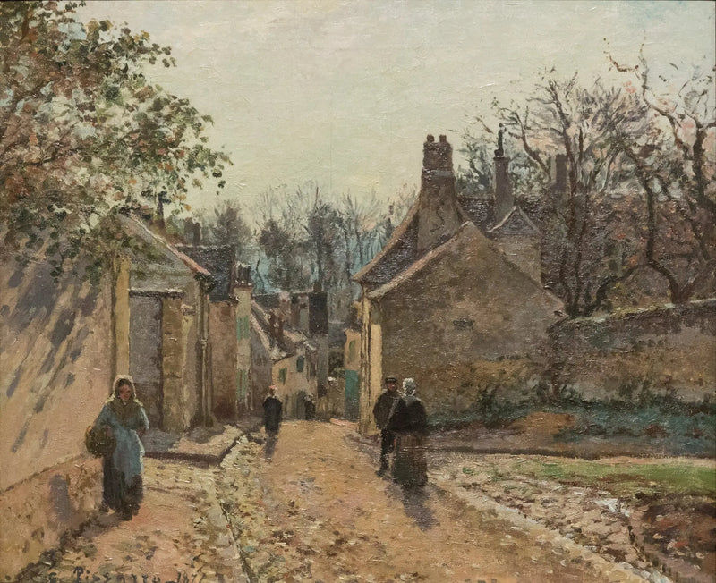 Ulica wiejska, Louveciennes - Camille Pissarro