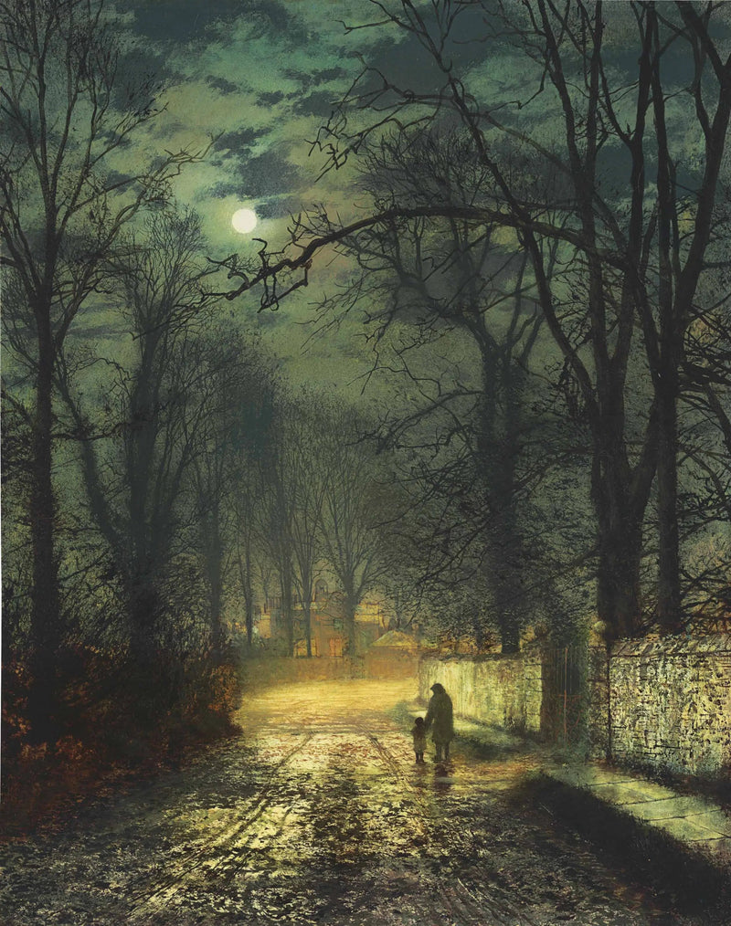 Uliczka w świetle księżyca - John Atkinson Grimshaw