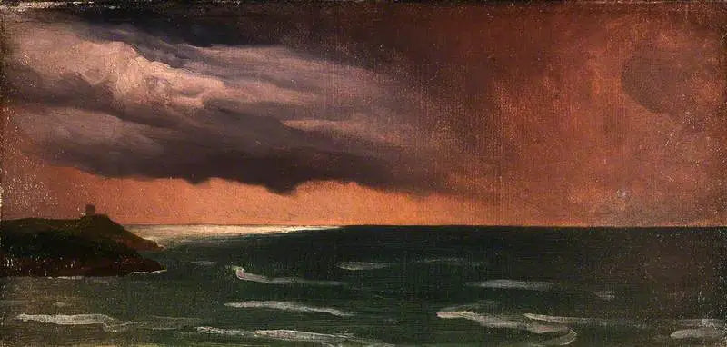Scena nadmorska, Irlandia: efekt burzy - Frederic Leighton