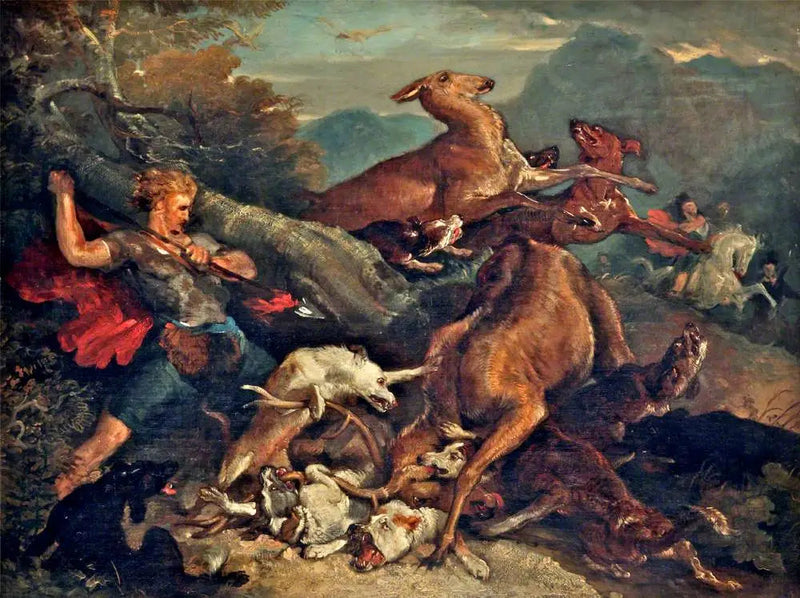 Scena polowania - Edwin Henry Landseer